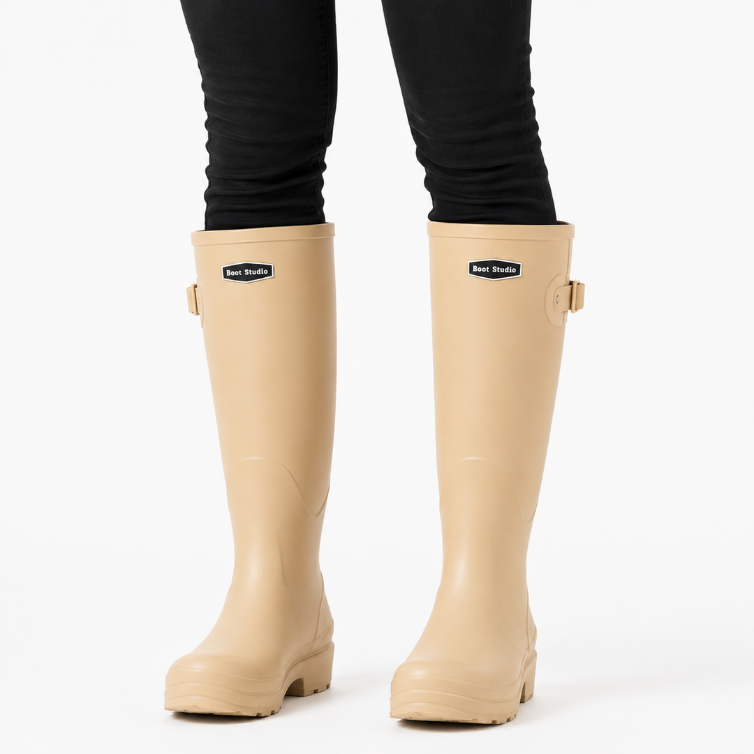 Wasserdichte Regenstiefel für jeden Tag in Beige