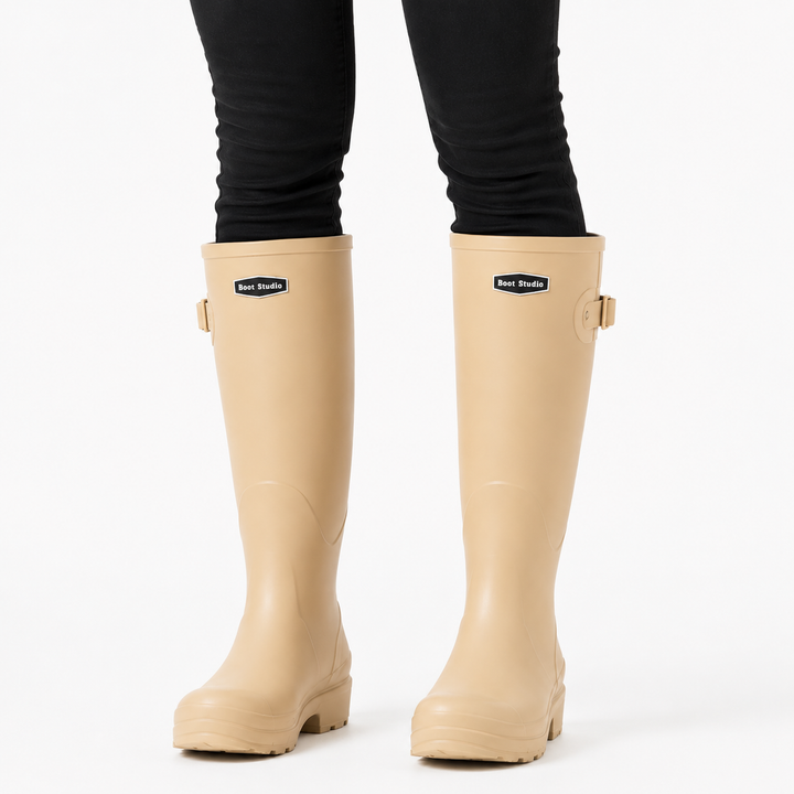 Wasserdichte Regenstiefel für jeden Tag in Beige