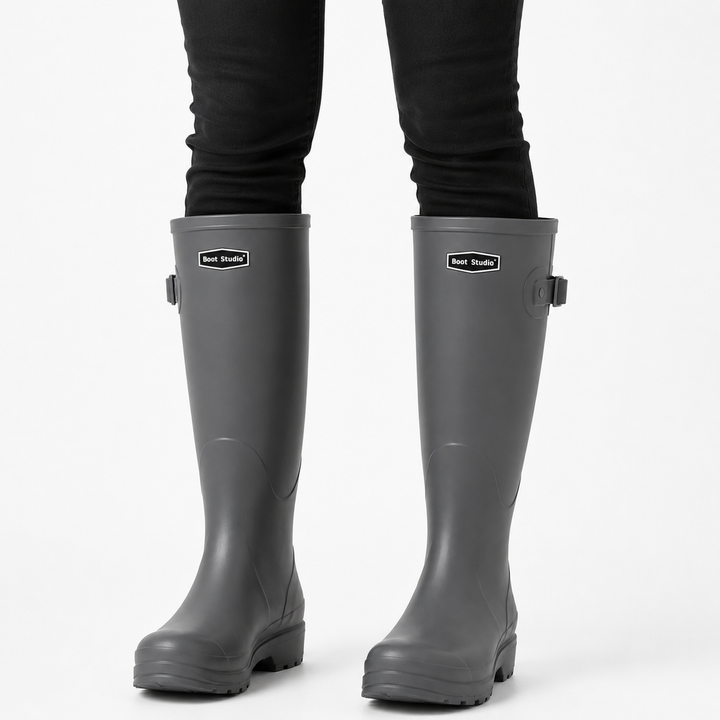 Wasserdichte Regenstiefel für jeden Tag in Dunkelgrau