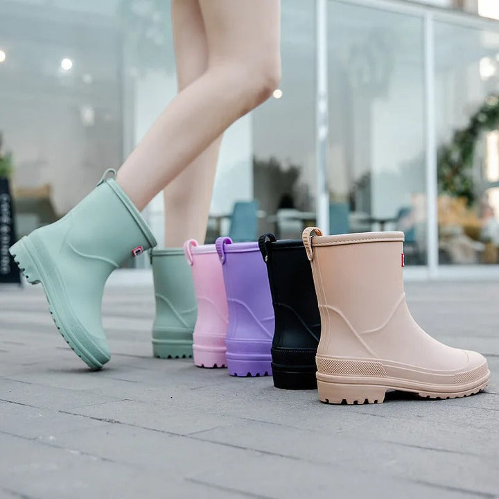 Wasserdichte Stiefeletten Damen Gummi Outdoor (11)