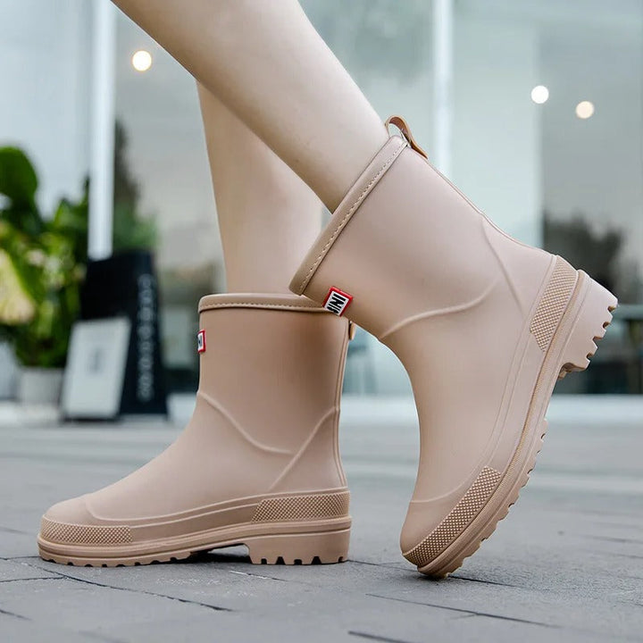 Wasserdichte Stiefeletten Damen Gummi Outdoor (9)