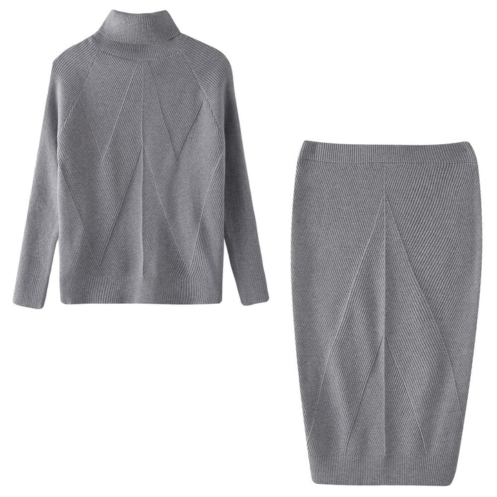 Weiches Damen Strickkleid für Herbsttage in Grau