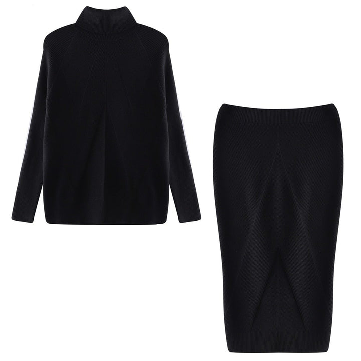 Weiches Damen Strickkleid für Herbsttage in Schwarz