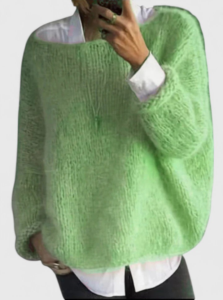 Weiches Damen Sweatshirt zum eleganten Alltag in Grün