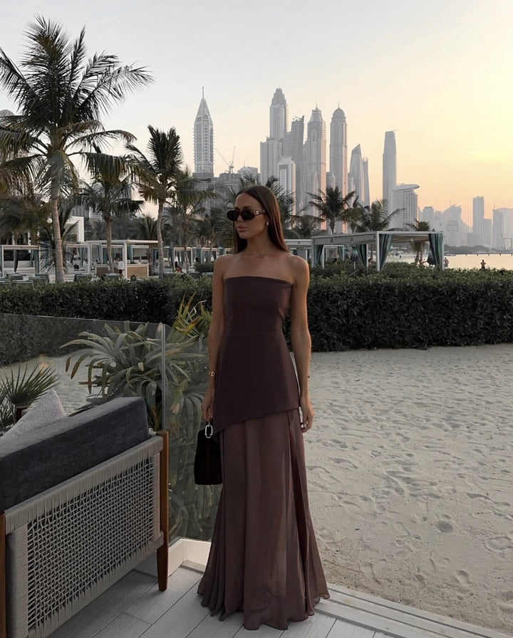Wibke Cremeweißes Sommerkleid im fließenden Lagen-Look Foto 6
