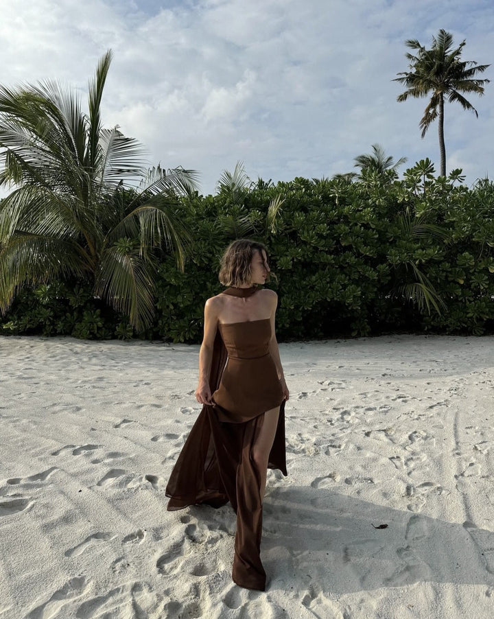 Wibke Cremeweißes Sommerkleid im fließenden Lagen-Look Foto 8