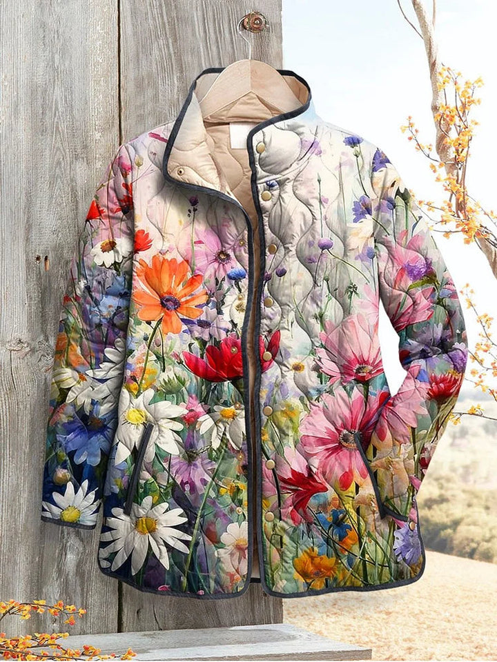 Willemijn Casual Steppjacke mit Blumen-Print Foto 1
