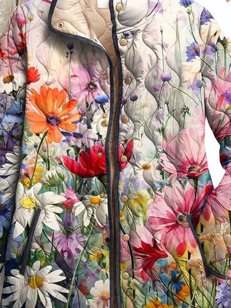 Willemijn Casual Steppjacke mit Blumen-Print Foto 2