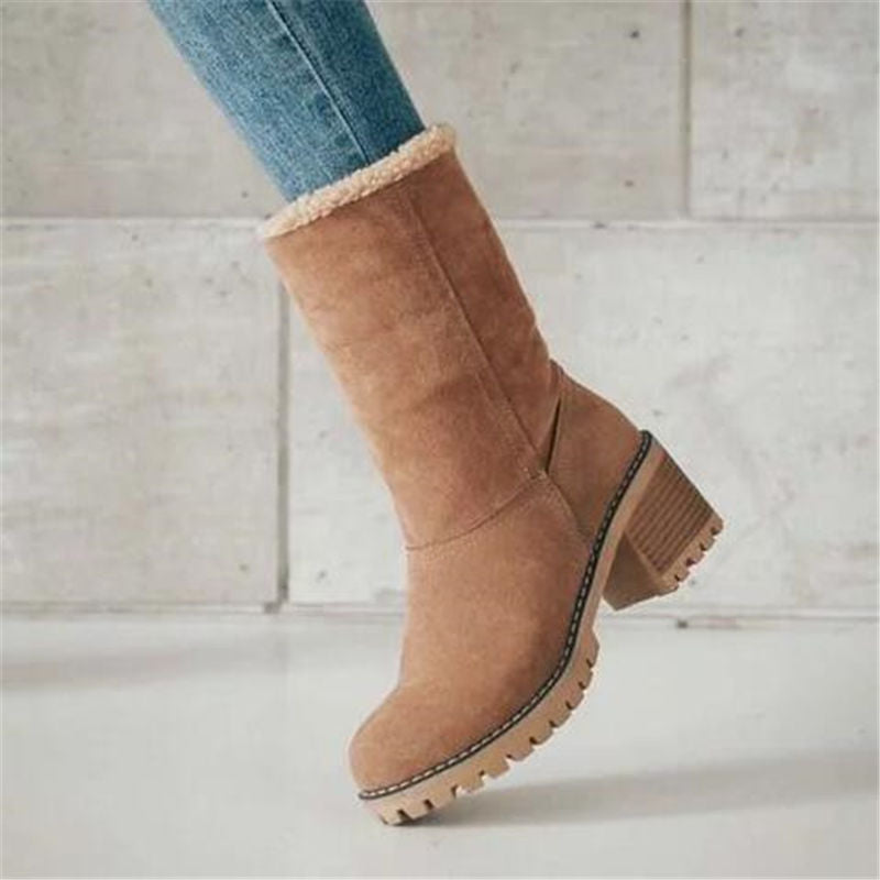 Winterstiefel Damen Gefüttert Wasserdicht Outdoor in Braun