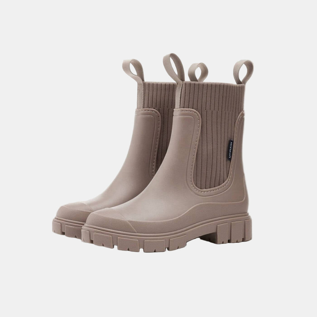 Winterstiefel Damen wasserdicht rutschfest in Aprikose