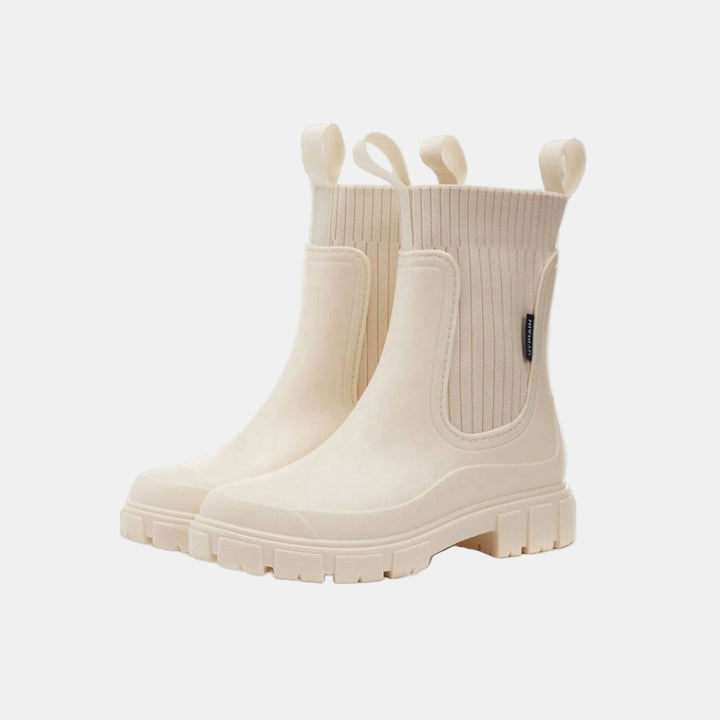 Winterstiefel Damen wasserdicht rutschfest in Off-White